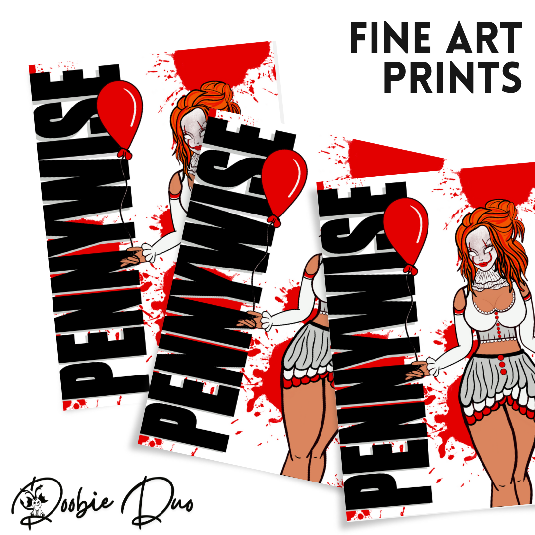 Pennywise Wall Art Print -By Doobie Duo