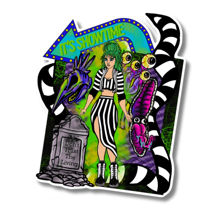 Beetlejuice-Inspired Sticker - Uniquely Designs By Doobie Duo - Doobie Duo