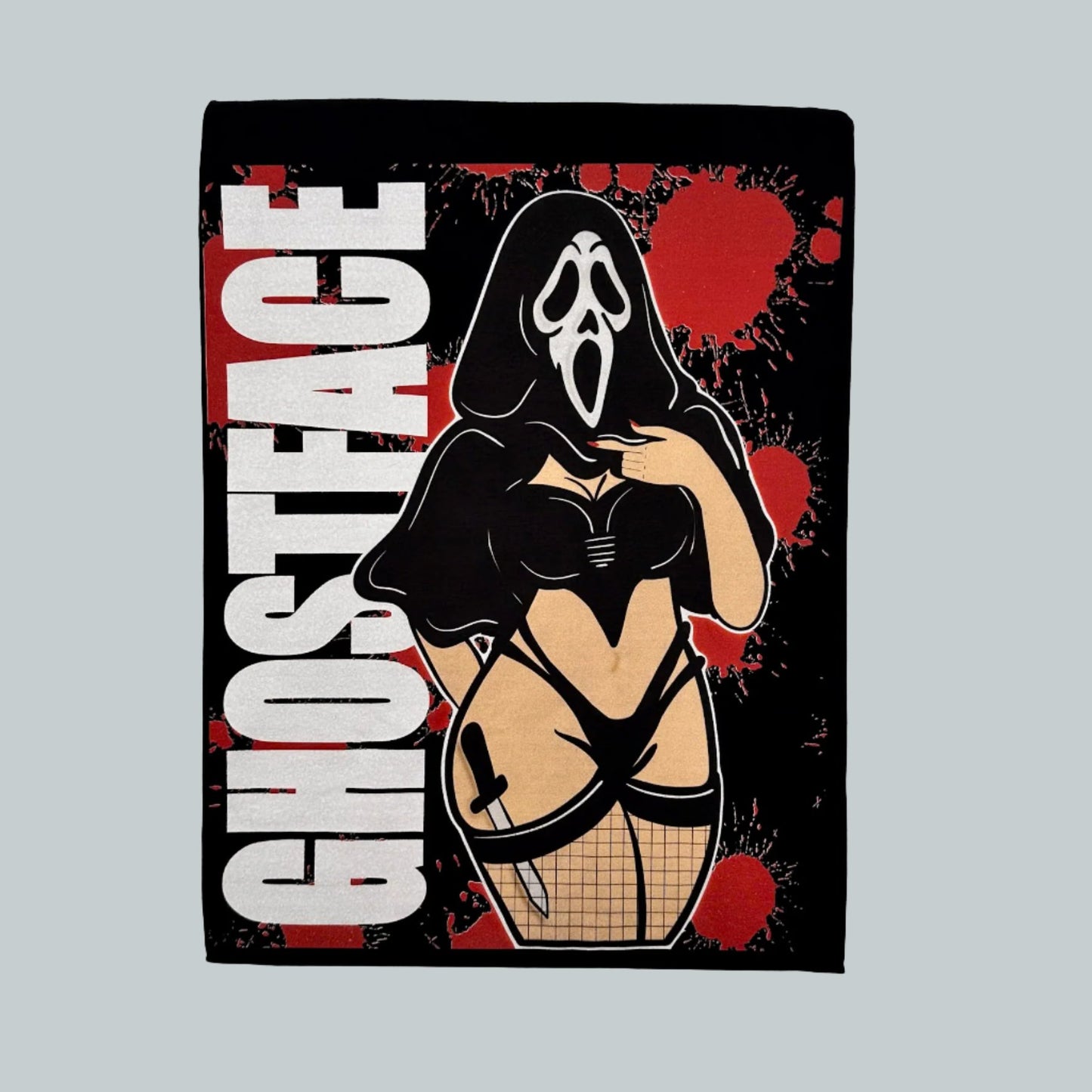GhostFace Limited Edition Cotton Black T-Shirts with Original Art DTG Prints - Doobie Duo