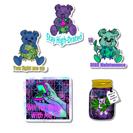 Bud Bear Stickers – Bright Moments Collection - Doobie Duo