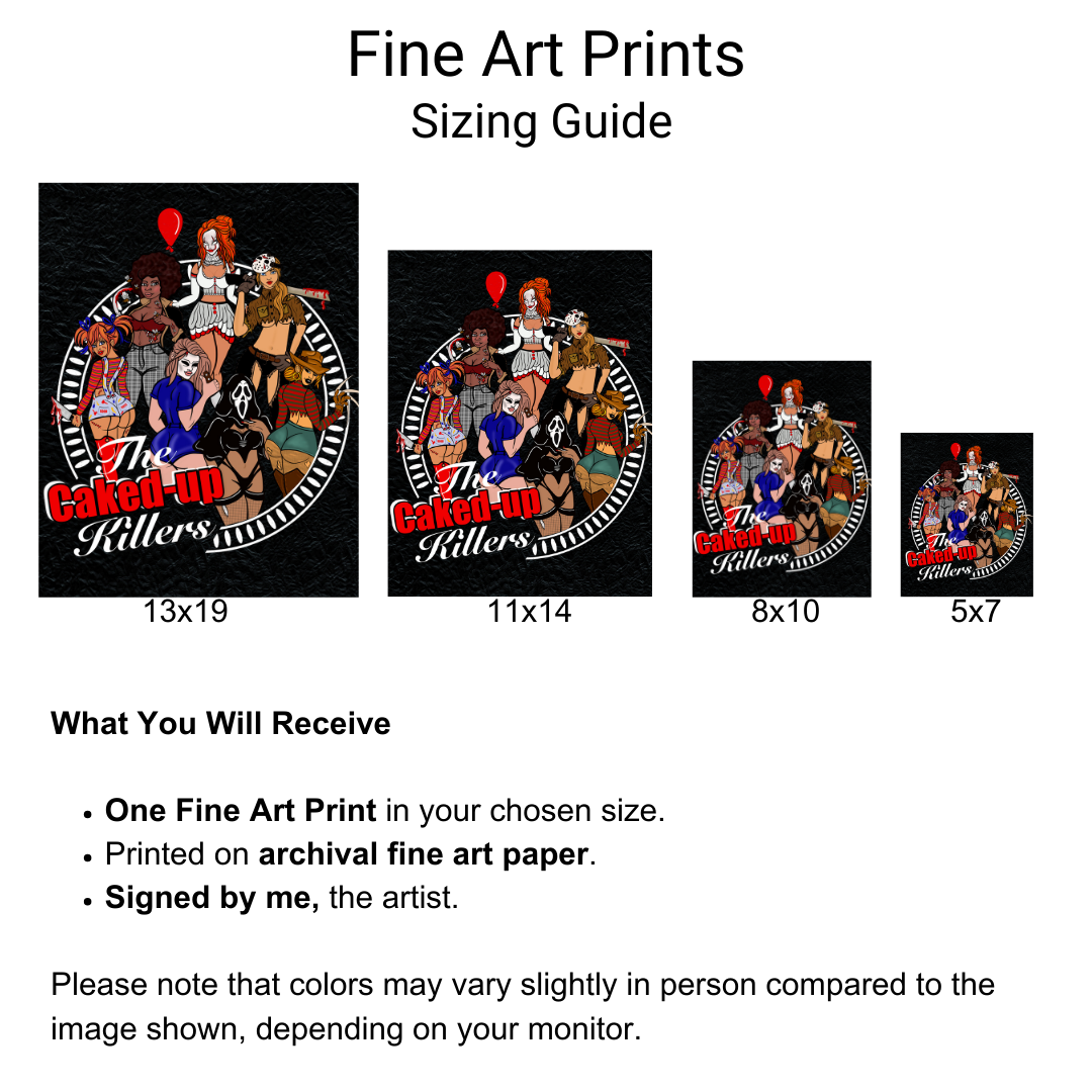 Caked Up Killers Fine Art Print- By Doobie Duo