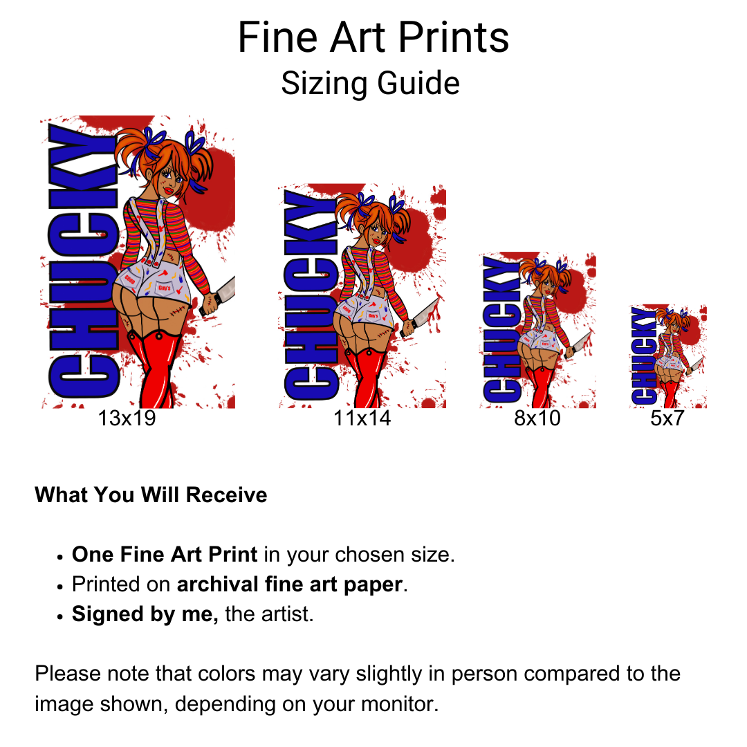Chucky Fine Art Print- By Doobie Duo