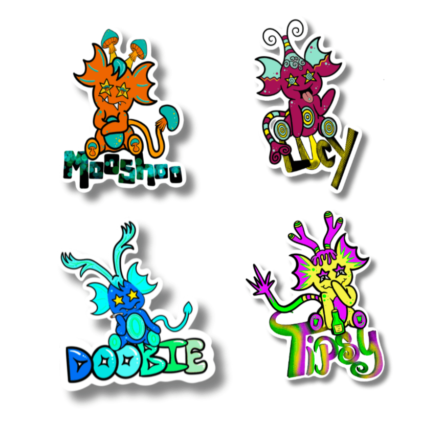 Doobie and The Gang Sticker – Fun Crew Collection - Doobie Duo