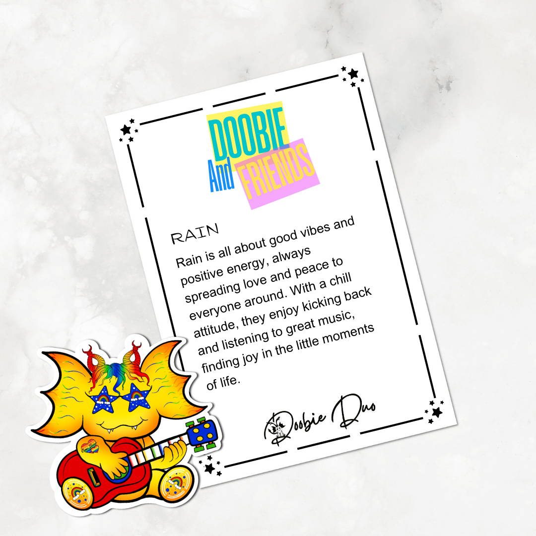 Rain-Doobie and Friends Sticker & Magnet Collectors - Doobie Duo