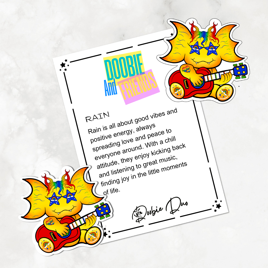 Rain-Doobie and Friends Sticker & Magnet Collectors - Doobie Duo