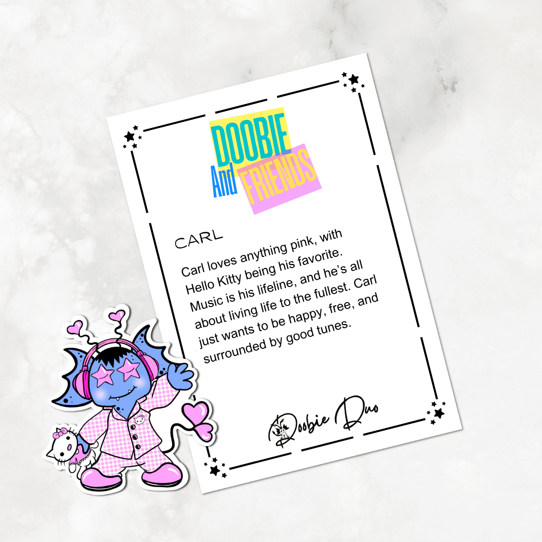 Carl-Doobie and Friends Sticker & Magnet Collectors - Doobie Duo