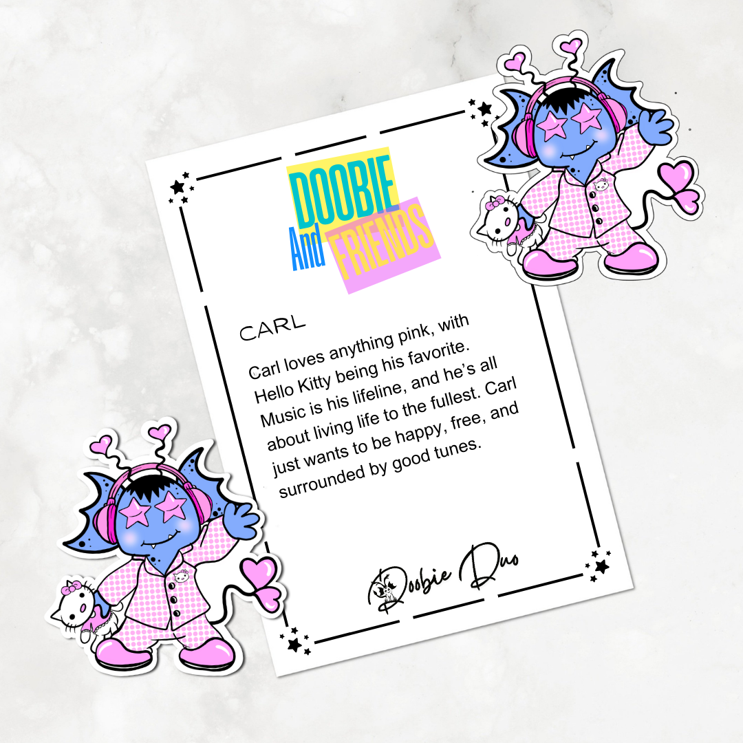 Carl-Doobie and Friends Sticker & Magnet Collectors - Doobie Duo