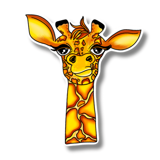 Giraffe Sticker – Safari Chic Collection - Doobie Duo
