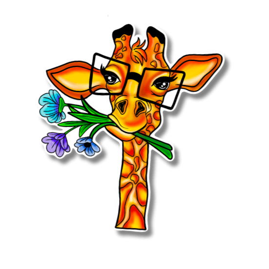 Giraffe Sticker – Safari Chic Collection - Doobie Duo