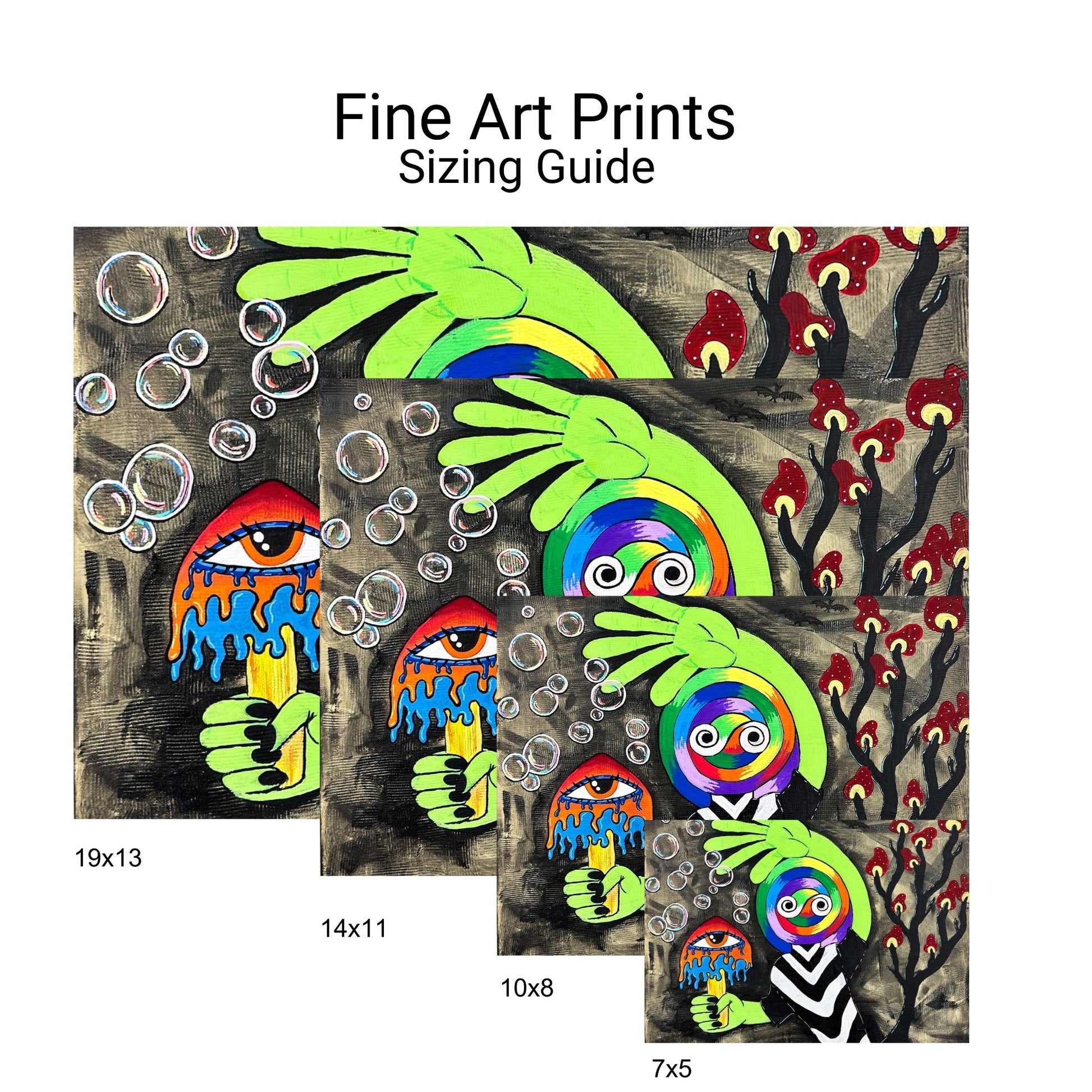 Hello Fine Art Print - Colorful Lollipop Man Waving - Doobie Duo