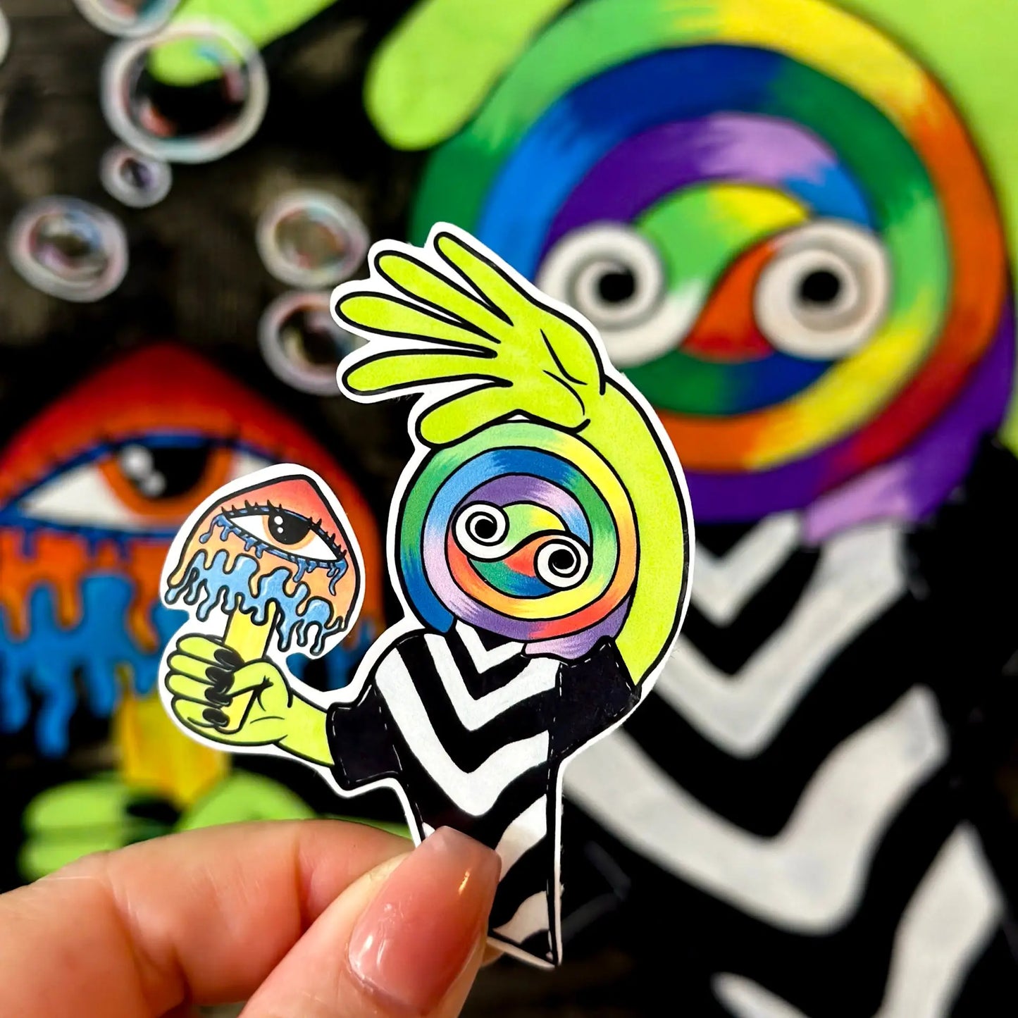 Lollipop Man Sticker – Friendly Vibes Collection - Doobie Duo