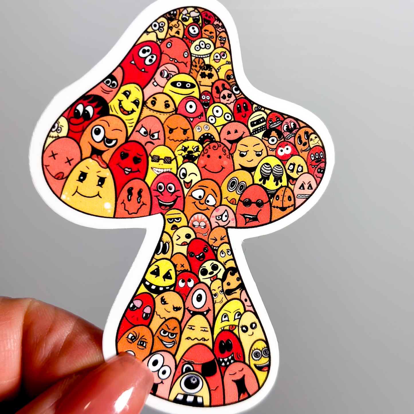 Many Face Mushroom Sticker – Enchanted Forest Collection - Doobie Duo