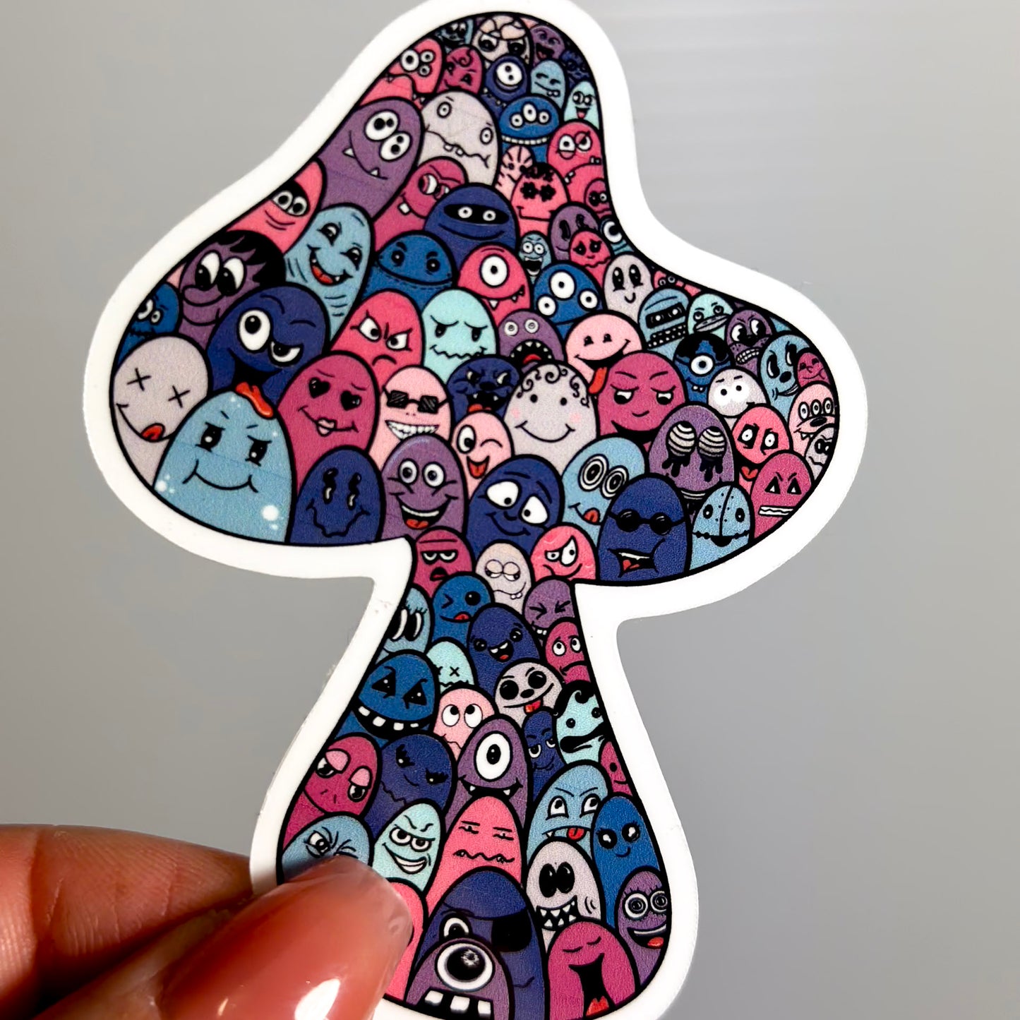 Many Face Mushroom Sticker – Enchanted Forest Collection - Doobie Duo