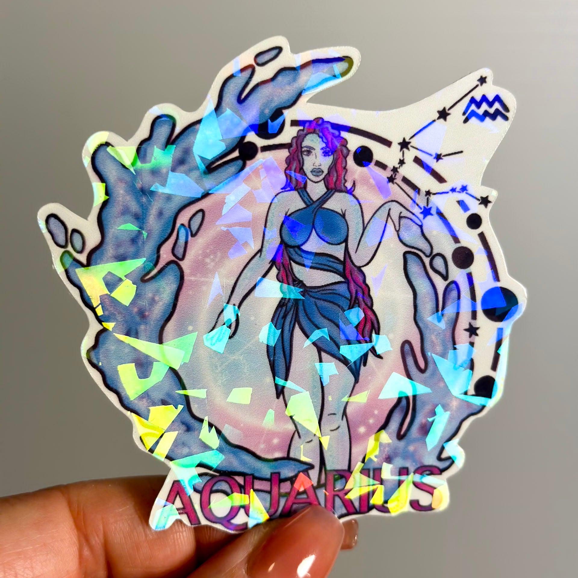Aquarius Stickers – Uniquely Designs By Doobie Duo - Doobie Duo