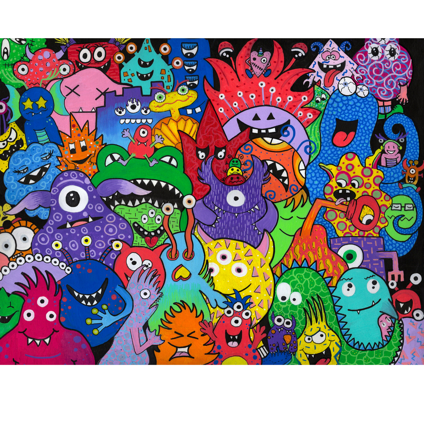 Monster mania Art print by doobie duo