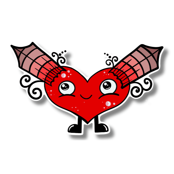 Crystal Hearts Sticker – Shimmering Love Collection - Doobie Duo
