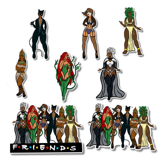 Halloween Girl Sticker Pack – Spooky Chic Collection - Doobie Duo