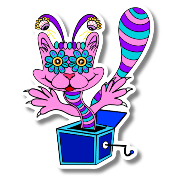 Your Mom (Cat) Sticker – Pawsitive Vibes Collection - Doobie Duo