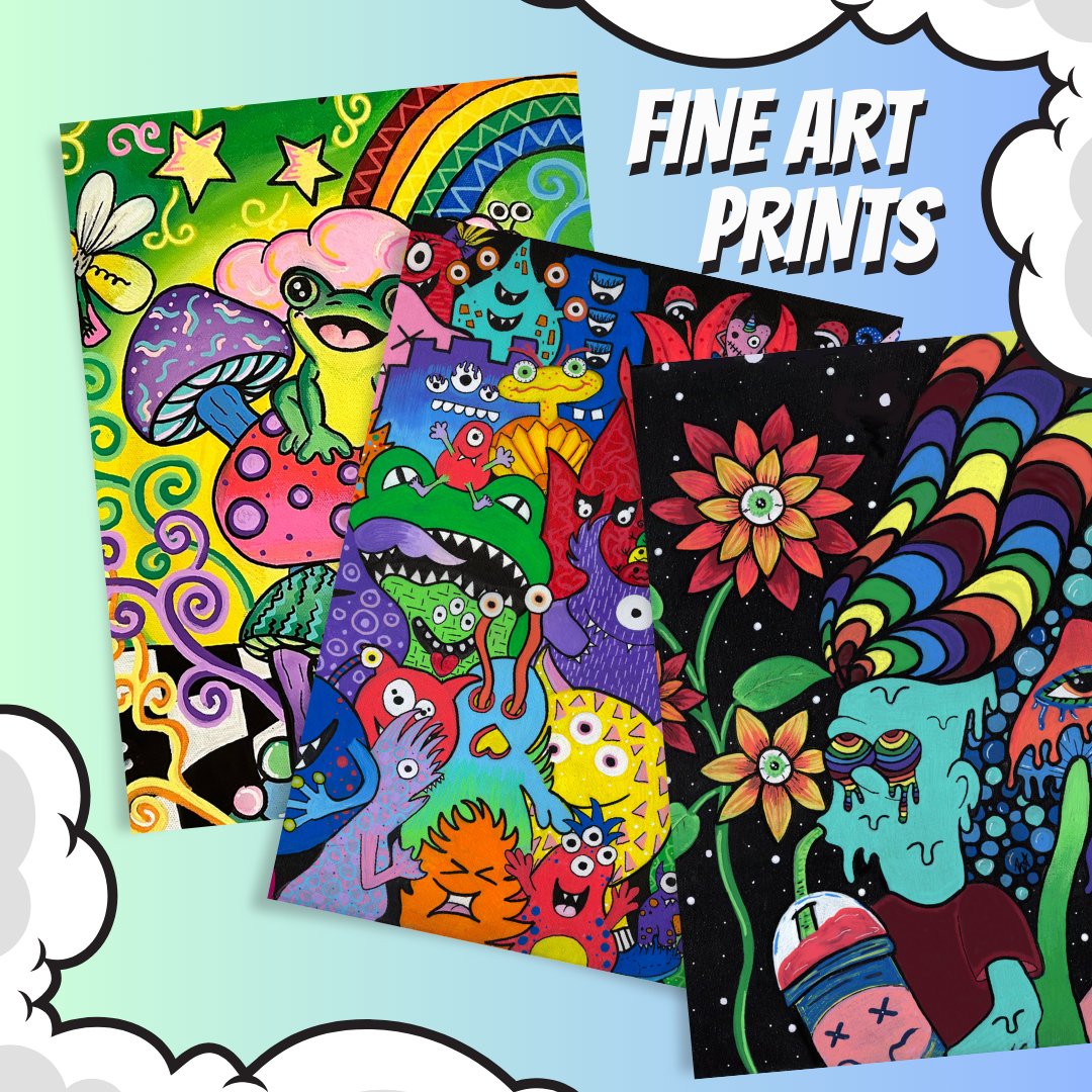 Original Art Print Collection - Unique and Handcrafted Designs - Doobie Duo