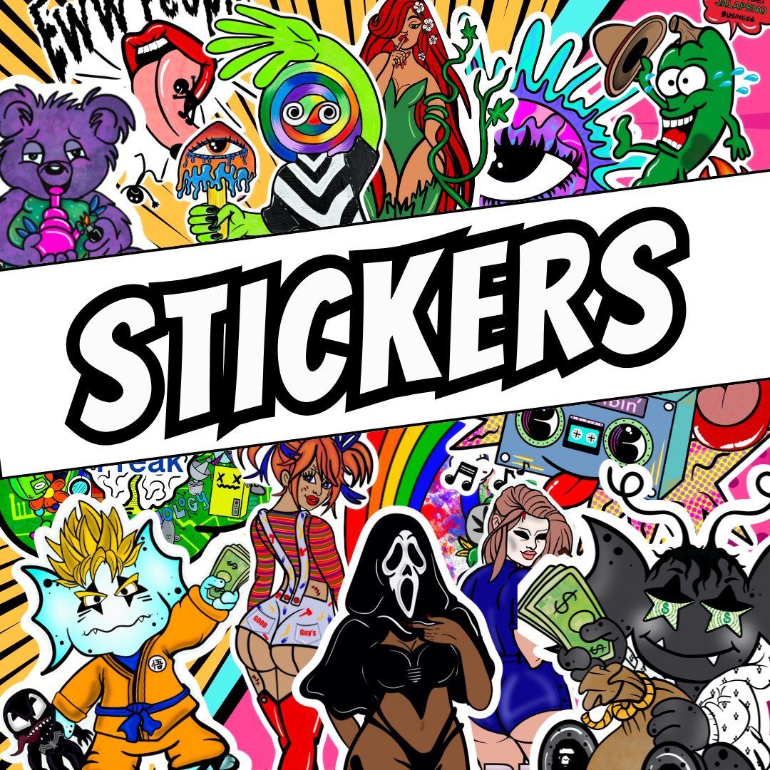 Handcrafted Sticker Collection - Unique and Artistic Designs - Doobie Duo
