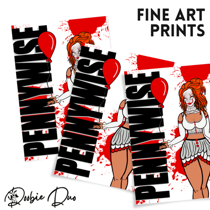 Pennywise Wall Art Print -By Doobie Duo