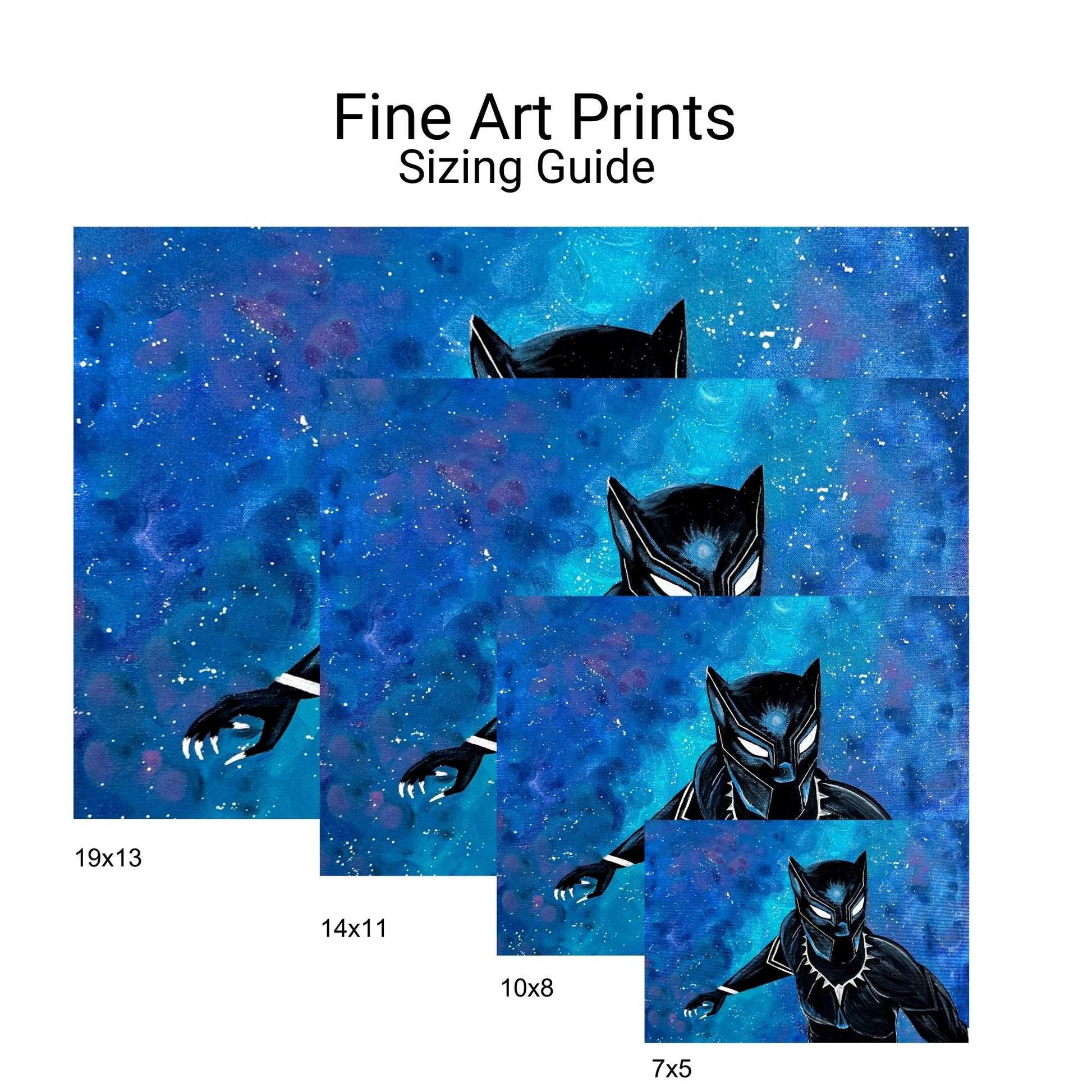 Black Panther Fine Art Print- In the Night Sky - Doobie Duo