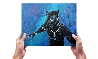 Black Panther Fine Art Print- In the Night Sky - Doobie Duo