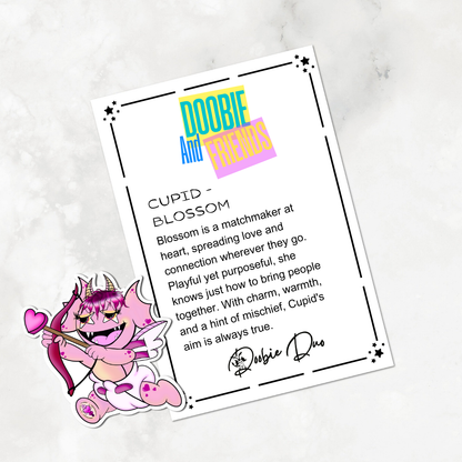 Cupid Doobie and Friends Sticker & Magnet Collectors Set - Doobie Duo