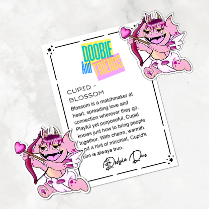 Cupid Doobie and Friends Sticker & Magnet Collectors Set - Doobie Duo
