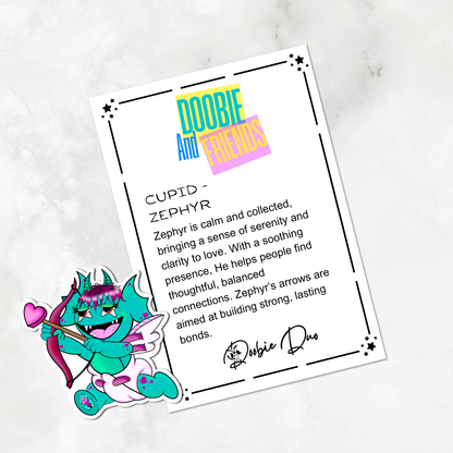 Cupid Doobie and Friends Sticker & Magnet Collectors Set - Doobie Duo