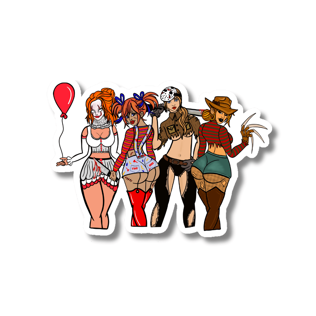The Caked Up Killers Sticker – Spooky Chic Collection - Doobie Duo