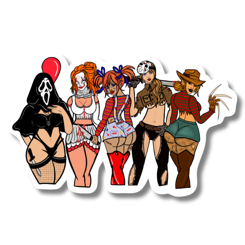 The Caked Up Killers Sticker – Spooky Chic Collection - Doobie Duo