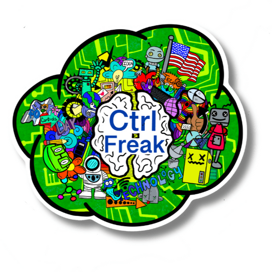 Ctrl Freak Sticker – Techie Vibes Collection - Doobie Duo