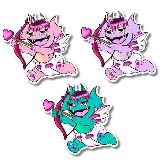 Cupid Doobie and Friends Sticker & Magnet Collectors Set - Doobie Duo