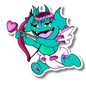 Cupid Doobie and Friends Sticker & Magnet Collectors Set - Doobie Duo