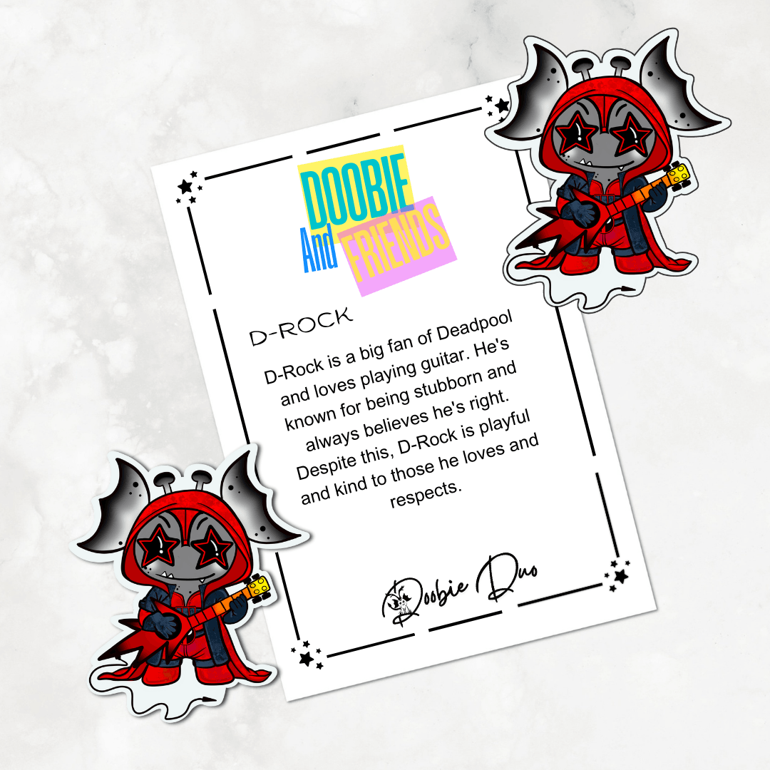 D-Rock Doobie and Friends Sticker & Magnet Collectors Set - Doobie Duo