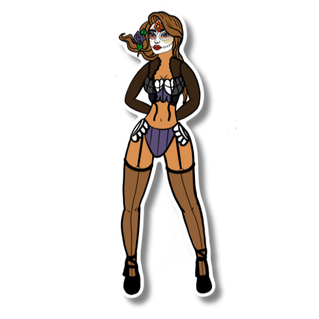 Halloween Girl Sticker Pack – Spooky Chic Collection - Doobie Duo