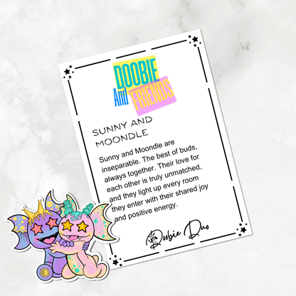 Sunny and Moondle-Doobie and Friends Sticker & Magnet Collectors Set - Doobie Duo