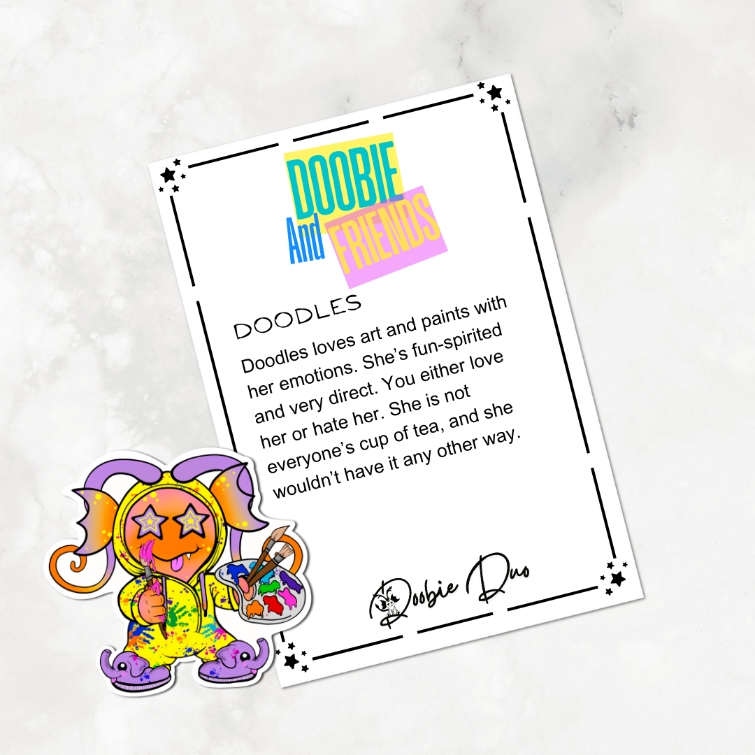 Doodles-Doobie and Friends Sticker & Magnet Collectors Set - Doobie Duo