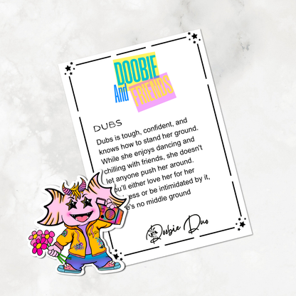 Dubs-Doobie and Friends Sticker & Magnet Collectors - Doobie Duo