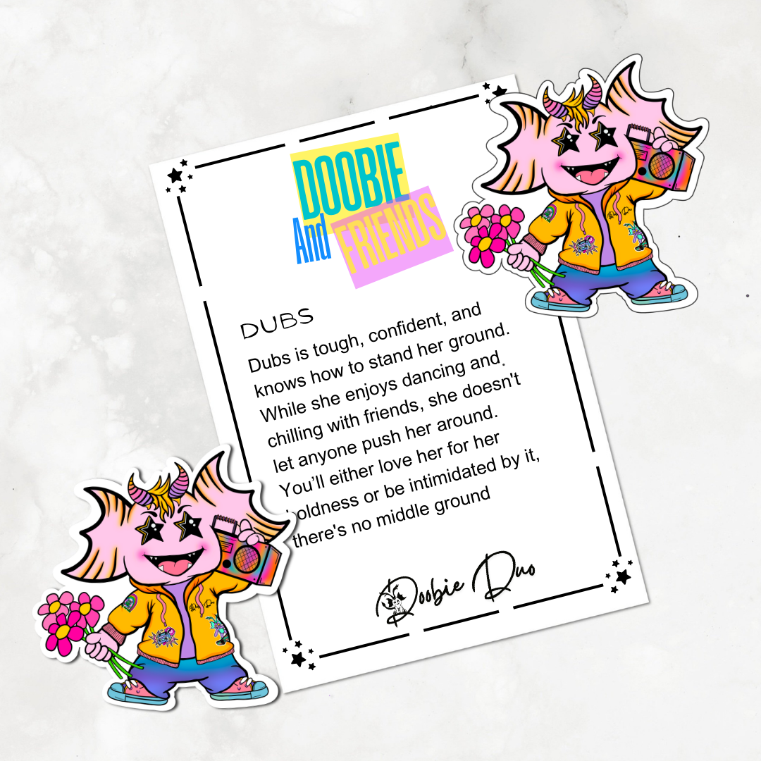 Dubs-Doobie and Friends Sticker & Magnet Collectors - Doobie Duo
