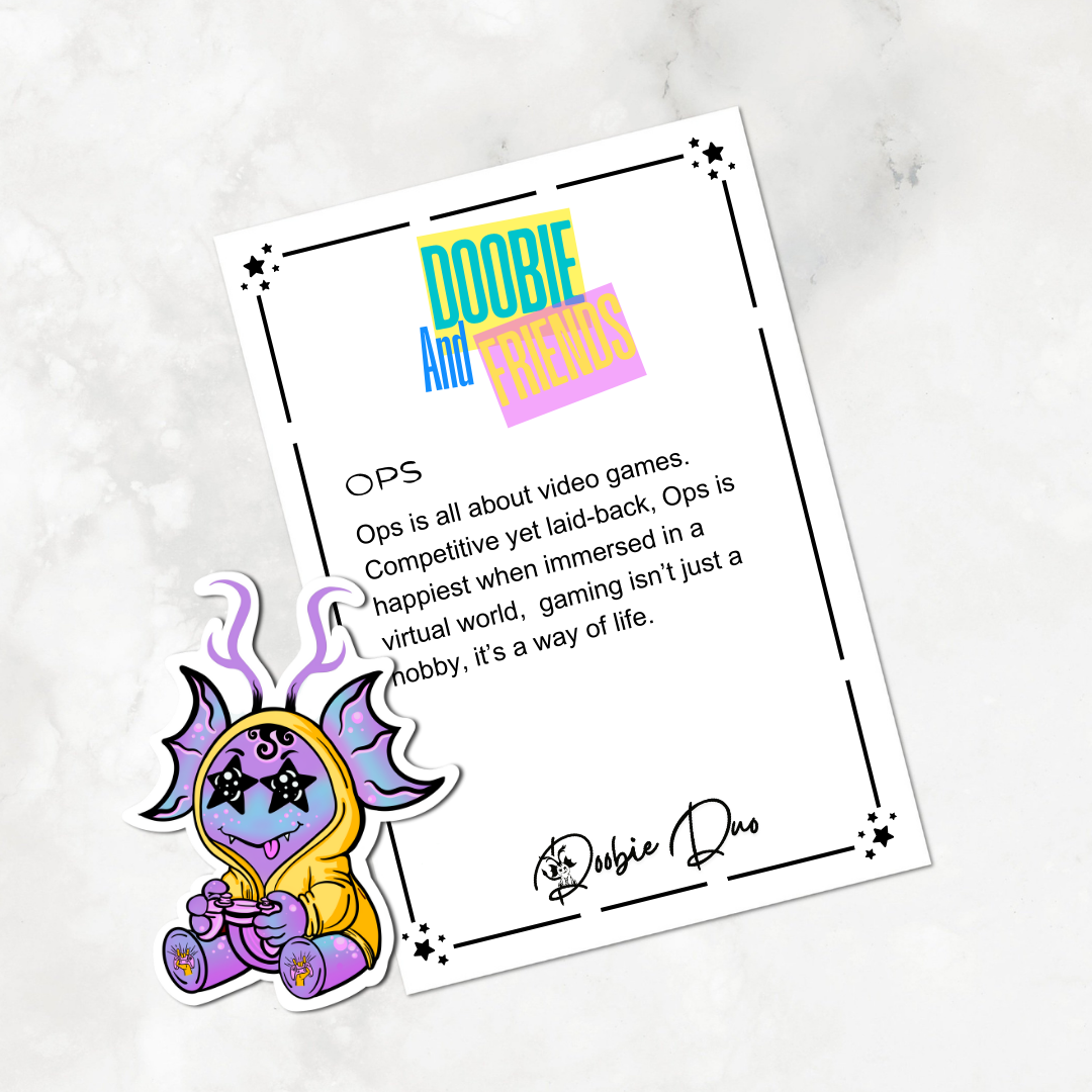 Ops-Doobie and Friends Sticker & Magnet Collectors - Doobie Duo