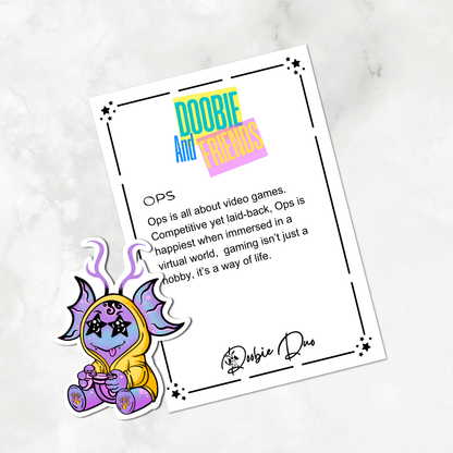 Ops-Doobie and Friends Sticker & Magnet Collectors - Doobie Duo