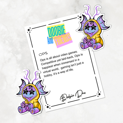Ops-Doobie and Friends Sticker & Magnet Collectors - Doobie Duo