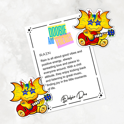 Rain-Doobie and Friends Sticker & Magnet Collectors - Doobie Duo