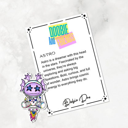 Astro-Doobie and Friends Sticker & Magnet Collectors - Doobie Duo