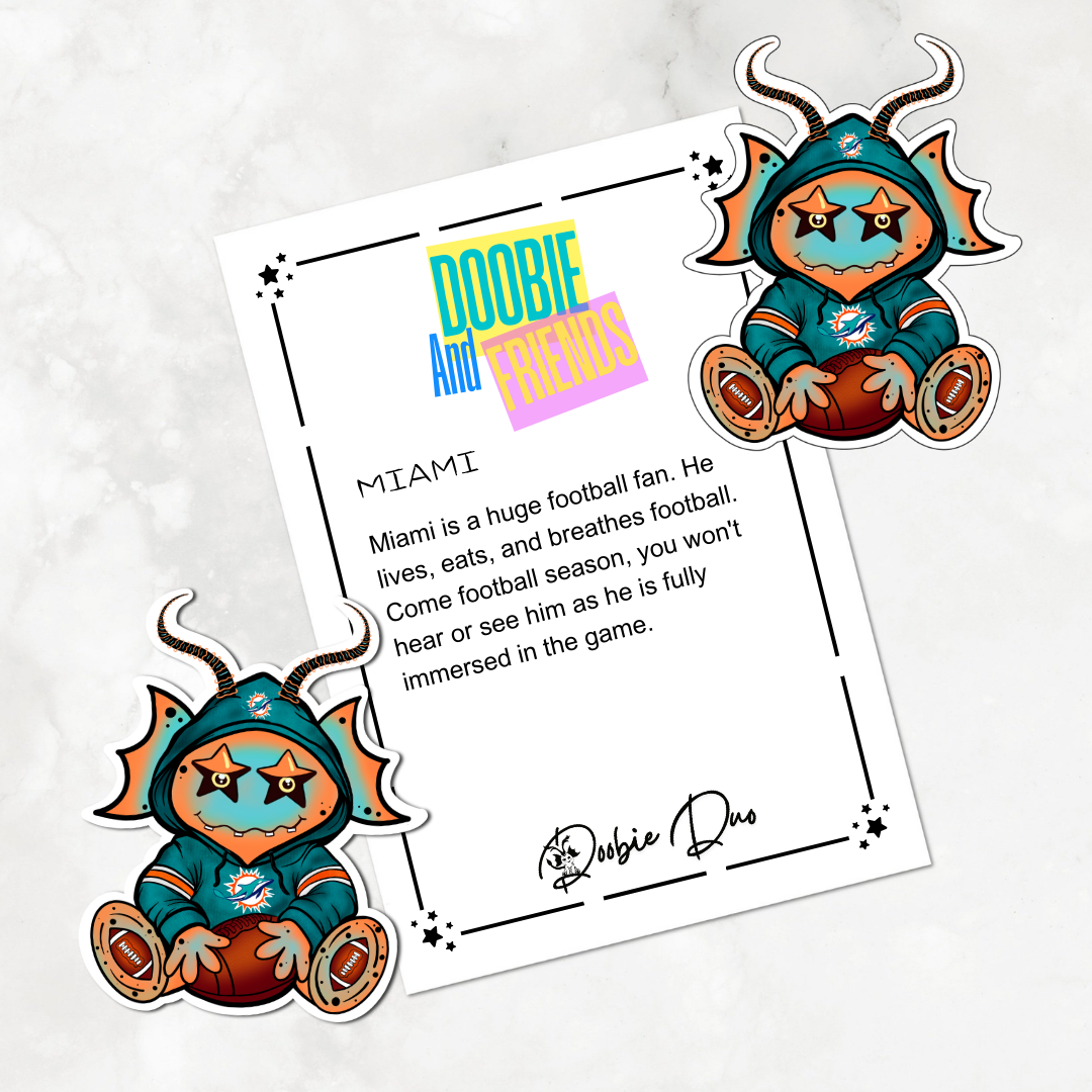 Miami-Doobie and Friends Sticker & Magnet Collectors Set - Doobie Duo