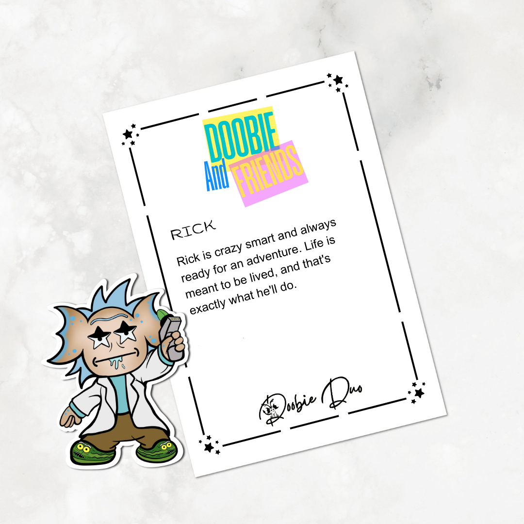 Rick-Doobie and Friends Sticker & Magnet Collectors - Doobie Duo