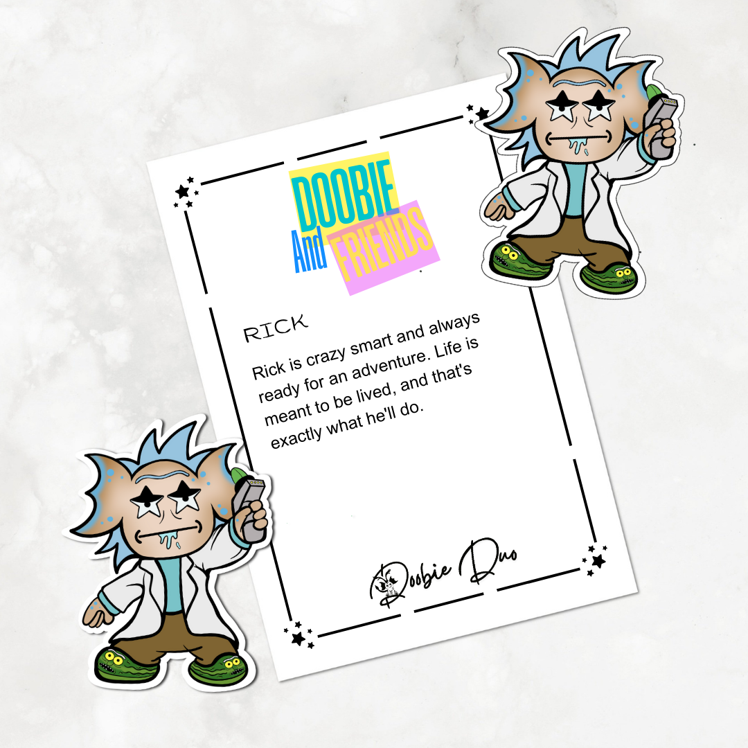 Rick-Doobie and Friends Sticker & Magnet Collectors - Doobie Duo