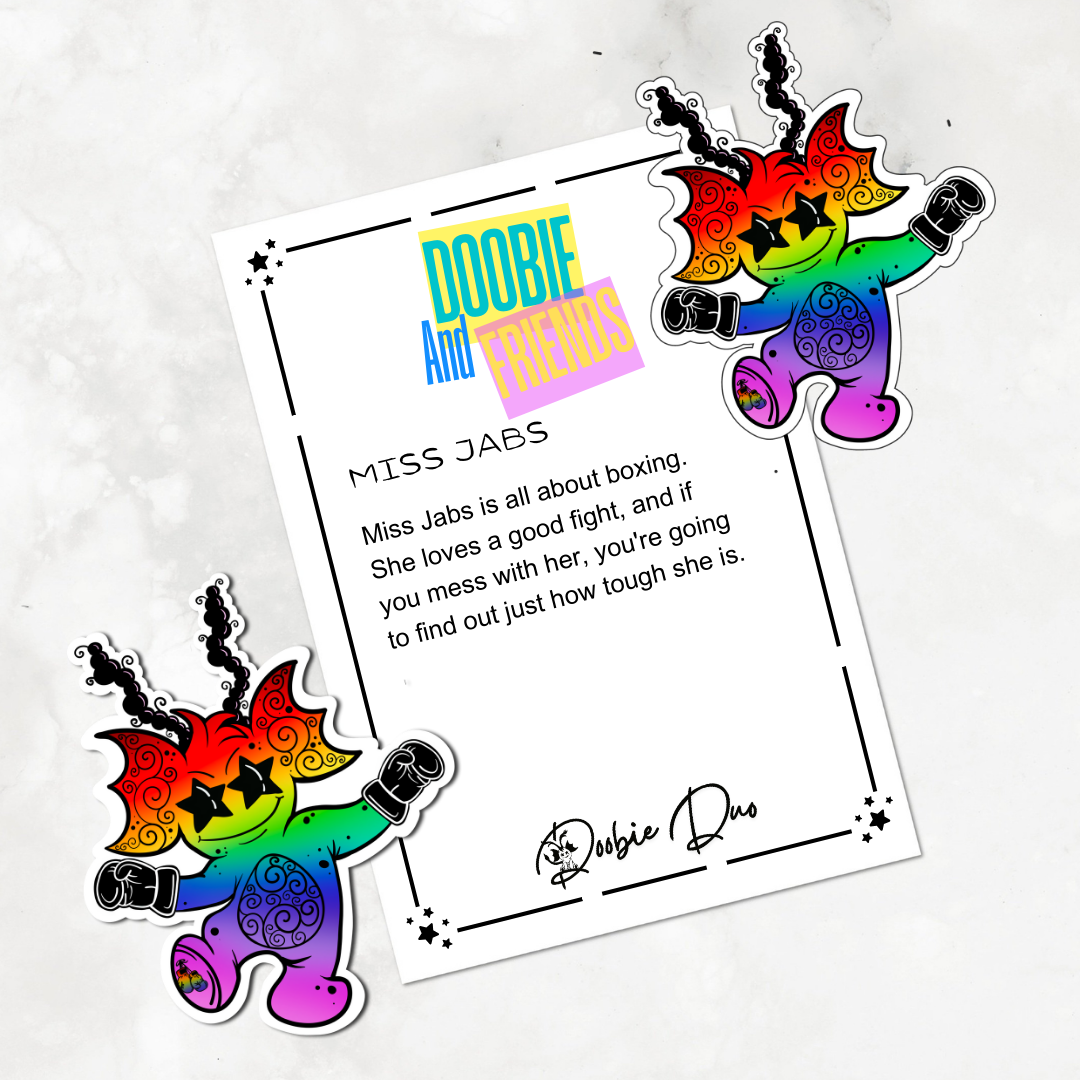 Miss Jabs-Doobie and Friends Sticker & Magnet Collectors - Doobie Duo